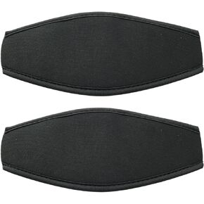 2PCS Diving Goggles Hair Protector Wrap Neoprene Mask Strap Cover Neoprene Diving Mask Straps Hair Protector Wrap for Dive Snorkel Masks Water Sports, Black