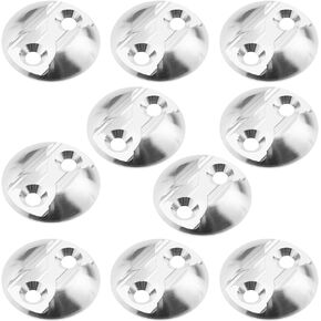 10Pcs Airline Rail Lashing Point Aluminum Lashing Plate Round Tie Down Anchor Point Kit Accessories for Truck ATV Motorcycles Snowmobiles