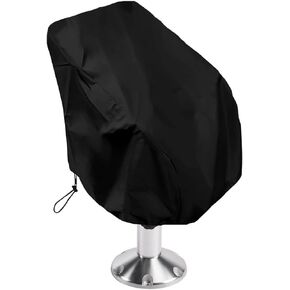 Boat Seat Cover Outdoor Waterproof Captain's Chair Seats Covers Dustproof Pedestal Pontoon Captain Boat Bench Chair Seat Cover for Helm Chair Protector Cover