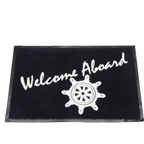 Seachoice Welcome Aboard Mat, Navy Blue, 18 In. X 27 In., Boat