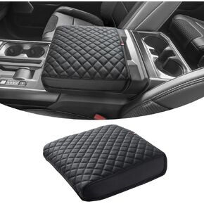 JDMCAR Armrest Cover Compatible with 2021 2022 2023 2024 Ford F150 PU Leather Car Interior Accessories, Customized Anti-Scratch Leather Armrest Lid Protector Pad (Work Surface Console Only)
