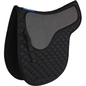 Horse Saddle Pad English Cotton Quilted Contoured Shock Absorbing Gel 72141