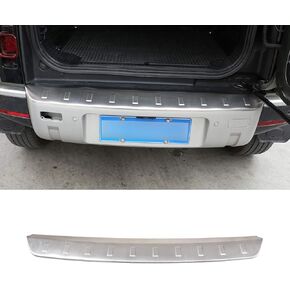 Stainless Steel Car Exterior Rear Bumper Guard Plate Protector Cover for Land Rover Defender 110 2020 2021 Car Accessories (Black)