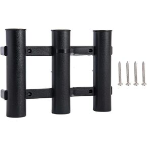 Goture 2 Set Fishing Rod Holders 3-Tude Rack Fishing Rod Holder Bracket Plastic Fishing Pole Holder with Screw for Boat, Kayak,Garage, Fishing Boat Accessories