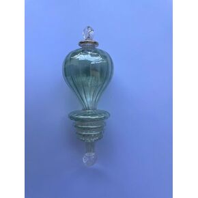 Large size Christmas Ornament Egyptian Glass glass blown handmade art glass Green Color With Gold line