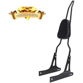 Detachable Backrest Sissy Bar + Luggage Rack For Harley Dyna Street Bob Super Glide Low Rider 2006-up black