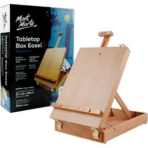 Mont Marte Tabletop Easels for Painting, Desk Box Easels for Kids Adults&Artists,Beech Wood