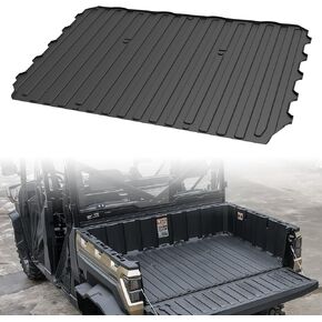 SAUTVS Rubber Bed Mat Liner for Ranger XP 1000/ Ranger 1000, TPE Rear Cargo Bed Mat All Weather Protector Slush Liner for Polaris Ranger XP 1000 Crew 2018-2024 Accessories