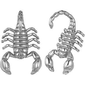 2PCS 8G(3mm) Gothic Scorpion-Shaped Tunnel Plug Gauge Earrings for Stretched Ears