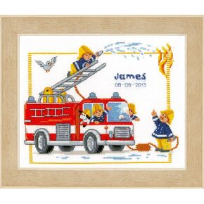 Vervaco Counted Cross Stitch Kit Fire Brigade 11.6" x 9.6"