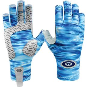 Flying Fisherman SunBandit Fingerless Fishing Gloves for Men & Women: UV Protection 50+, Great for Fishing, Kayak, Paddling, Rowing, Driving