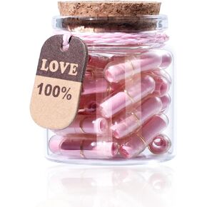 Valentines Day Gifts for Boyfriend, Girlfriend - Capsule Letters Message in Bottle Love Letter Half Color 30 Pcs long distance relationship gifts Birthday Gift for Girlfriends