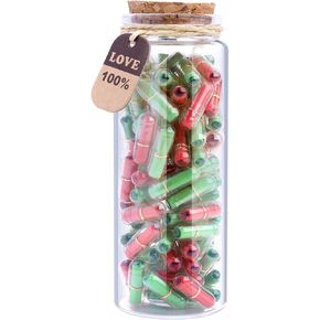 Valentines Day Gifts for Boyfriend, Girlfriend - Capsule Letters Message in Bottle Love Letter Half Color 30 Pcs long distance relationship gifts Birthday Gift for Girlfriends