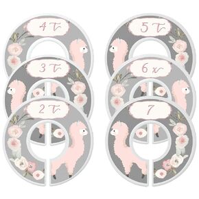 Nursery Closet Dividers Closet Organizers Baby Girl Clothes Dividers Llamas