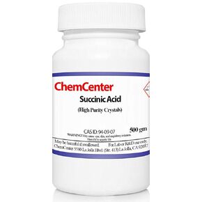 Succinic Acid, Crystalline Powder, 500 grams