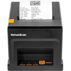 NetumScan 80mm Thermal Receipt Printer, USB POS Printer with Auto Cutter Cash Drawer, USB Serial Ethernet Interface Support Windows/Mac/Linux, Restaurant Kitchen Printer for ESC/POS