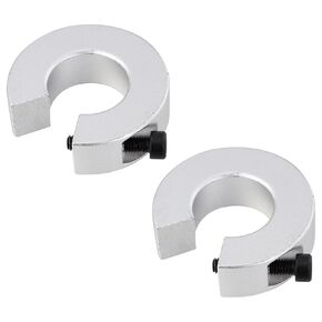 Uonlytech Clamping Collar 2pcs Linear Rail Stop Collars, SBR16/SBR20 Alloy Shaft Fixing Rings with Screw Collision Block Stopper for Linear Motion Rail Shaft Guide