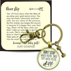 Though She Be But Little Necklace She is Fierce Boho Aesthetic Jewelry For Women Chain - Friendship Glass Shakespeare Quote Bronze Pendant, Arrow Charm, Gift Packaged, Themed Message Card & Box