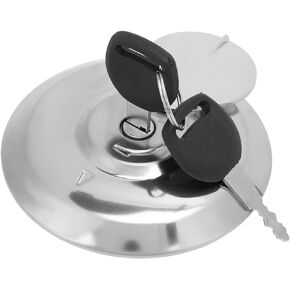 Fuel Tank Cap, Polished Chrome Motorcycle Fuel Gas Tank Cap with Lock Keys Replacement for CB1000C CB650 CB750 CM400