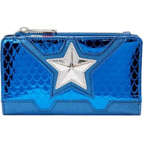 Loungefly Marvel Shine Captain America Faux Leather Wallet
