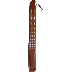 DC's LEDs' Sound Actived LED Guitar Strap (Black) ┃USB rechargeable, Adjustable, Safe & Made by 100% Genuine Leather