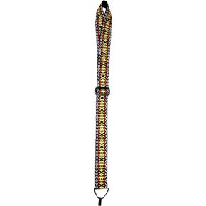 Performance Plus Classical Guitar/Ukulele Strap, Woven Tapestry/Hootenanny Patterns, GS5-RY - Burgundy Sunrise, Long