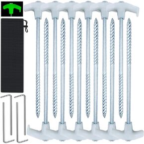 12 x 9.8in Heavy Duty Tent Stakes with Illuminated Flaps for Camping Tents, Canopies, Canopies, Garden Patio, Storage Bags