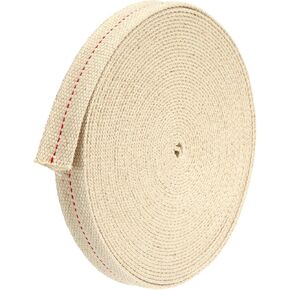 فتيل مصباح زيت من القطن بنسبة 100% بطول 33 قدم من يوباي، فتيل فوانيس زيتية بديلة 3/4 بوصة لزيت البارافين أو الفوانيس القائمة على الكيروسين مع غرزة حمراء أصلية in Kuwait