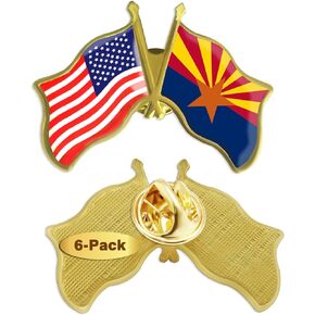 100 Pack-American State Arizona Flag Lapel Pins Bulk -1.5" United States America US USA AZ Badge For Men Women Patriotic Souvenir