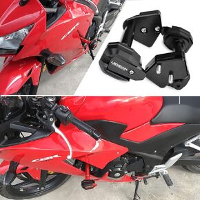 Motorcycle Falling Protection Frame Slider Fairing Guard Anti Crash Pad Protector Crash compatible with Honda CBR300R CBR 300R (2013-2023) (Black)