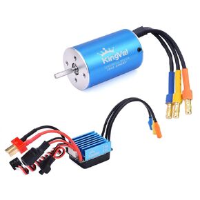 Replacement 2845 2600KV Brushless Sensorless Motor Shaft 3.175mm with 35A Brushless ESC Compatible with 1/14 RC Car