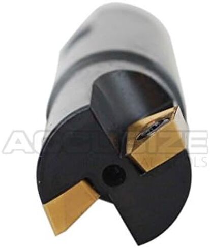 Accusize Industrial Tools 1'' 90 Deg Square Shoulder Indexable End Mill Plus 12 Apkt1604 Carbide Inserts, 0056-0921+0056-1604 in Saudi Arabia