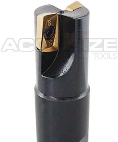 Accusize Industrial Tools 1'' 90 Deg Square Shoulder Indexable End Mill Plus 12 Apkt1604 Carbide Inserts, 0056-0921+0056-1604 in Saudi Arabia