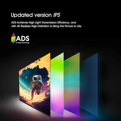 شاشة SNOW FOX 4k ADS بدقة UHD (3840×2160) شاشة كمبيوتر مقاس 27 بوصة، ألوان دقيقة SRGB128%، 95% Dci-P3،60 هرتز 3 مللي ثانية AMD Freesyne عالية الدقة، قابلة للتركيب على Vesa، منفذ عرض DP/HDMI in Saudi Arabia