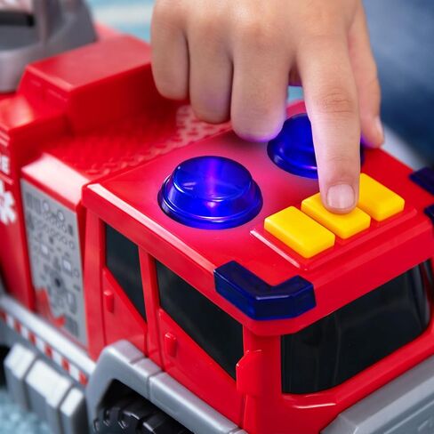 تونكا، شاحنة إطفاء كرنك وسحب - مصنوعة من البلاستيك القوي، شاحنة بناء لعبة تعمل بالضوء والأصوات، للأعمار من 3 سنوات فما فوق للأولاد والبنات، والأطفال الصغار، هدايا عيد الميلاد in Kuwait
