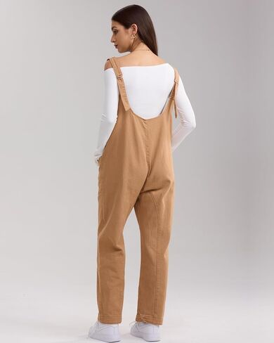 Gacaky Women's Oversized Denim Overalls Adjustable Strap High Roller Jumpsuit Casual Sleeveless Rompers with Pocket in Saudi Arabia