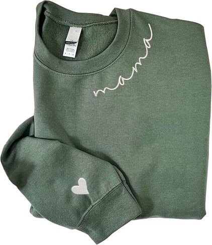 Mama Sweatshirts For Women Embroidered Mom Sweatshirt New Mom Gifts Mama Sweatshirt New Mom Gift Christmas 2023 in Kuwait
