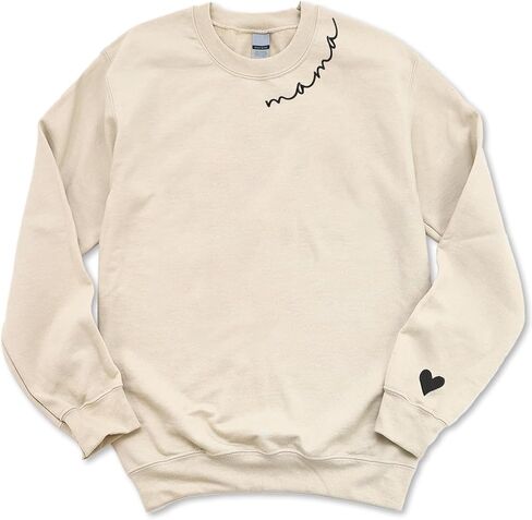 Mama Sweatshirts For Women Embroidered Mom Sweatshirt New Mom Gifts Mama Sweatshirt New Mom Gift Christmas 2023 in Kuwait
