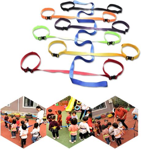 KIKIGOAL Children's Walking Ropes for Preschool Daycare School Kids Outdoor Colorful Handles For Up To 12 Children 2 Teachers (Handle style) in Saudi Arabia
