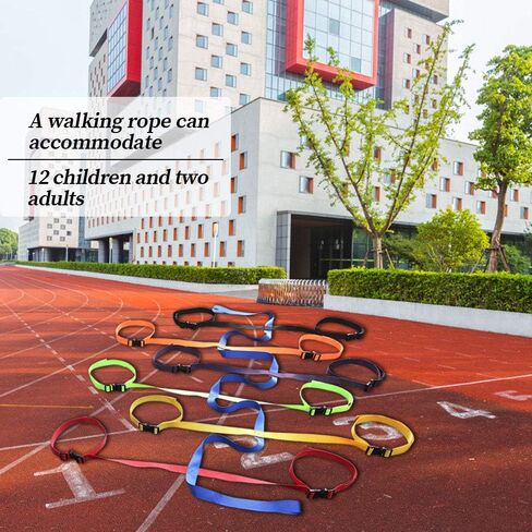 KIKIGOAL Children's Walking Ropes for Preschool Daycare School Kids Outdoor Colorful Handles For Up To 12 Children 2 Teachers (Handle style) in Saudi Arabia