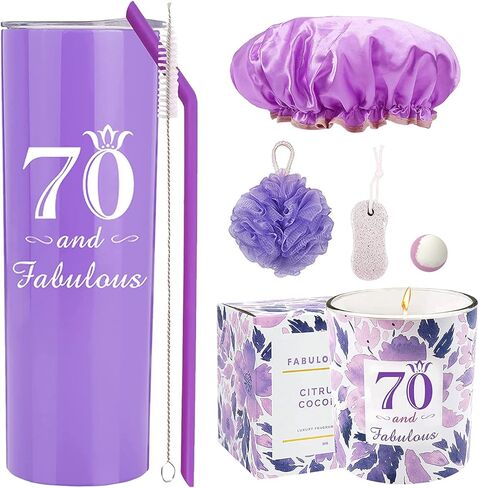 70th Birthday Gift for Women, 70 and Fabulous, 70th Glass, 70th Birthday Tumbler, 70th Birthday Gift for Mom, Gift for a 70 Year Old Woman, 70 year old gifts, 70th Birthday Cup, Happy 70th Bday Gifts in Saudi Arabia