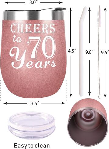 70th Birthday Gift for Women, 70 and Fabulous, 70th Glass, 70th Birthday Tumbler, 70th Birthday Gift for Mom, Gift for a 70 Year Old Woman, 70 year old gifts, 70th Birthday Cup, Happy 70th Bday Gifts in Saudi Arabia