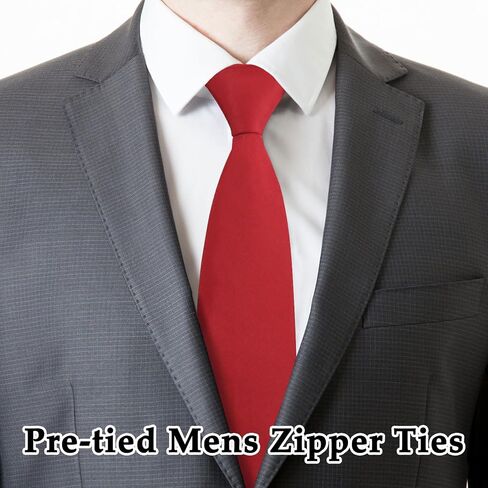 Zipper Ties for Men Boys 3.15' 'Pre-tied Adjustable Mens Necktie for School Uniforms Graduation Business Wedding in Saudi Arabia
