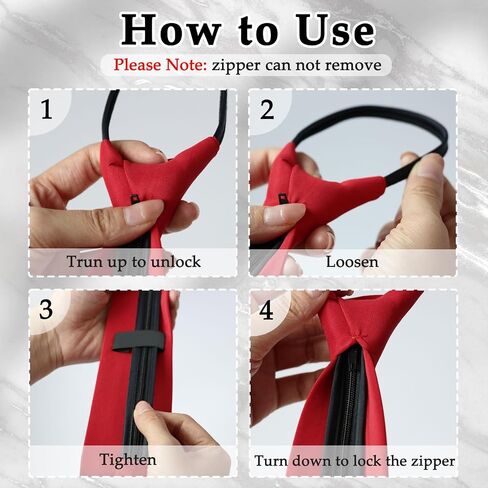 Zipper Ties for Men Boys 3.15' 'Pre-tied Adjustable Mens Necktie for School Uniforms Graduation Business Wedding in Saudi Arabia