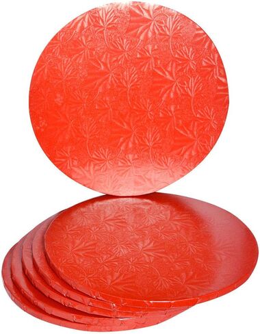 طبلة مستديرة حمراء مقاس 10 بوصات، 1/2 بوصة، عدد 6 in Kuwait