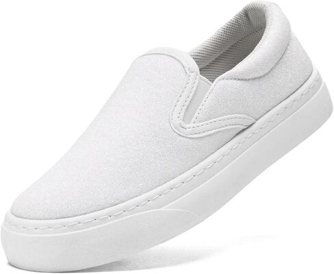Toddler Sneakers for Girls Boys Low Top Slip On Kids Canvas Casual Shoes Comfortable Walking Sequins Glitter Shoes in Saudi Arabia