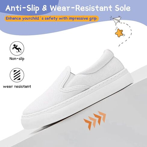 Toddler Sneakers for Girls Boys Low Top Slip On Kids Canvas Casual Shoes Comfortable Walking Sequins Glitter Shoes in Saudi Arabia