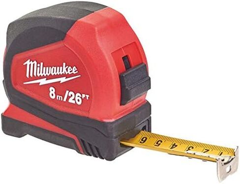 Milwaukee 4932459596 8m/26ft Pro Compact Tape Measure, Red in Saudi Arabia