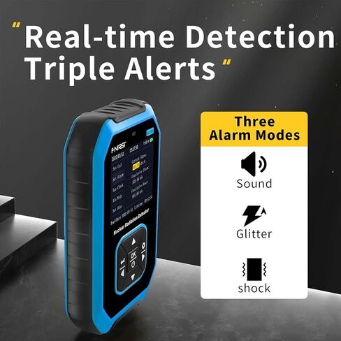 كاشف الإشعاع النووي عداد جيجر - مقياس جرعات الإشعاع مع شاشة LCD، مقياس مراقبة الإشعاع المحمول باليد بيتا جاما بالأشعة السينية القابلة لإعادة الشحن، 5 وحدات جرعة مبدلة in Kuwait