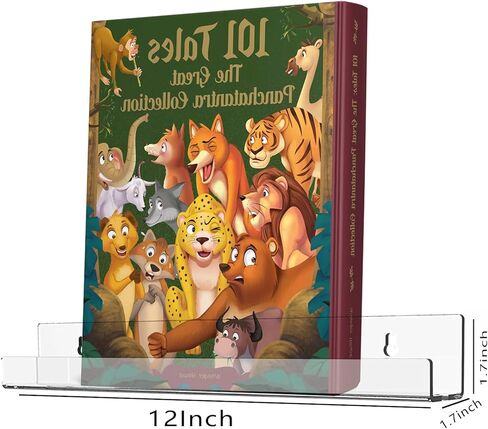 أرفف كتب الحضانة مقاس 12 بوصة للجدار، 6 عبوات من رف كتب الأكريليك الشفاف للأطفال الصغار، أرفف عائمة لديكور الحائط، عرض الفينيل، رف حافة الصورة، حامل سجل، رف طلاء الأظافر in Kuwait